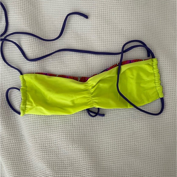 reversible neon bandeau bikini top - Picture 2 of 3